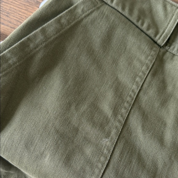 Lands' End Olive Button-Front Pencil Skirt - Picture 6 of 6